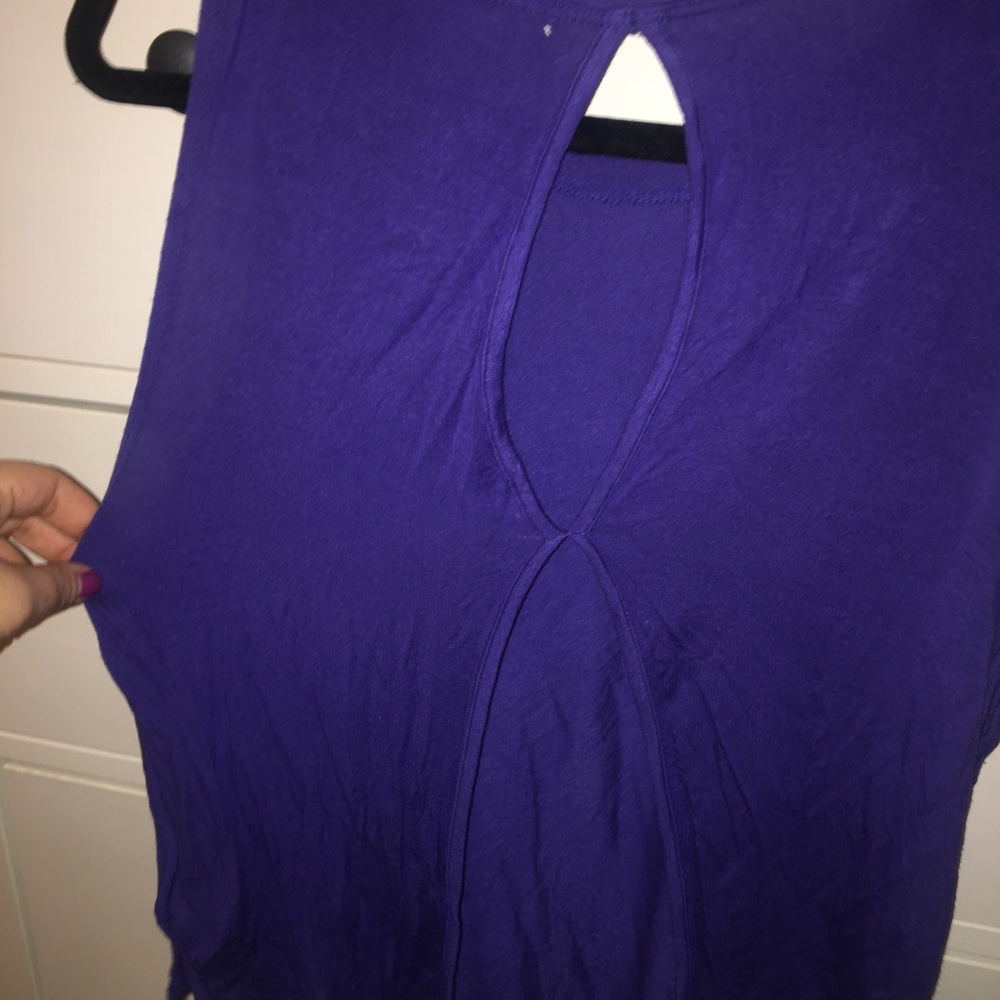 Purple Urban Outfitters Open Back Top